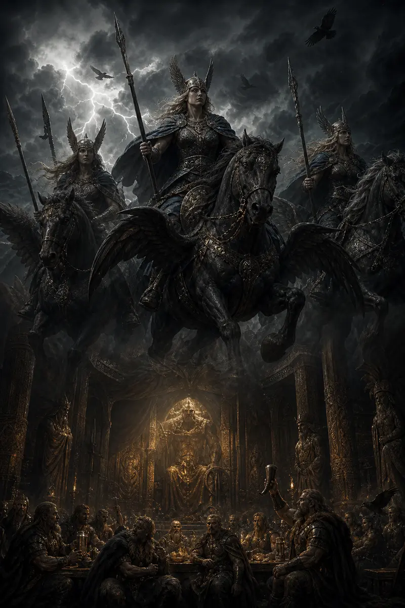 The Valkyries and Valhöll