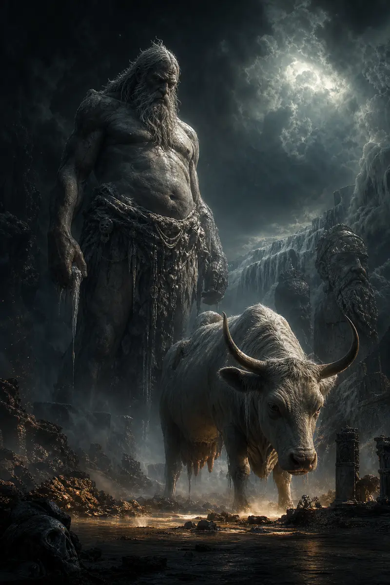 Ymir, Audhumla, and the First Creation